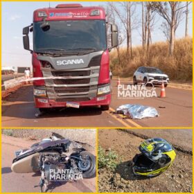 Batida entre moto e caminhão deixa motociclista morto em Maringá Foto 9 Fotos de Batida entre moto e caminhão deixa motociclista morto em Maringá