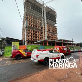 Dois operários morrem após queda do 20° andar de prédio em construção em Maringá Foto 2 Fotos de Dois operários morrem após queda do 20° andar de prédio em construção em Maringá