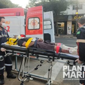 Homem tem as pernas esmagadas após ser atropelado por ônibus da TCCC, em Maringá Foto 1 Fotos de Homem tem as pernas esmagadas após ser atropelado por ônibus da TCCC, em Maringá