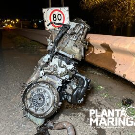 Motor é arrancado e arremessado a cerca de 100 metros após acidente, em Maringá Foto 6 Fotos de Motor é arrancado e arremessado a cerca de 100 metros após acidente, em Maringá