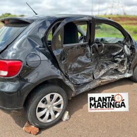 Colisão em Maringá deixa casal ferido após veículo invadir preferencial Foto 1 Fotos de Colisão em Maringá deixa casal ferido após veículo invadir preferencial