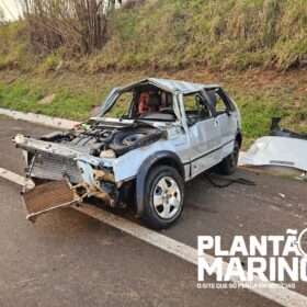 Em Maringá, filho vê pai morrer em capotamento na BR-376 Foto 1 Fotos de Em Maringá, filho vê pai morrer em capotamento na BR-376