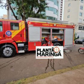 Operários ficam presos em andaime durante ventania em Maringá Foto 3 Fotos de Operários ficam presos em andaime durante ventania em Maringá