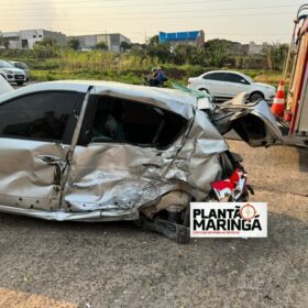 Vídeo mostra carreta desgovernada atingindo quatro carros em Maringá Foto 2 Fotos de Vídeo mostra carreta desgovernada atingindo quatro carros em Maringá