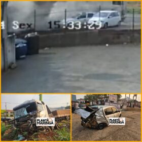Vídeo mostra carreta desgovernada atingindo quatro carros em Maringá Foto 9 Fotos de Vídeo mostra carreta desgovernada atingindo quatro carros em Maringá