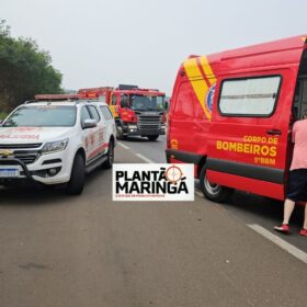 Carro fica destruído após colisão com caminhão entre Iguatemi e Maringá Foto 3 Fotos de Carro fica destruído após colisão com caminhão entre Iguatemi e Maringá