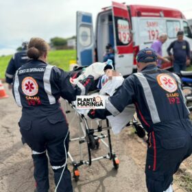 Motociclista é intubado e socorrido em estado gravíssimo após acidente no Contorno Sul em Maringá; Veja o flagrante Foto 8 Fotos de Motociclista é intubado e socorrido em estado gravíssimo após acidente no Contorno Sul em Maringá; Veja o flagrante