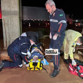 Motociclista fica inconsciente após bater contra tubo de concreto em Sarandi Foto 4 Fotos de Motociclista fica inconsciente após bater contra tubo de concreto em Sarandi