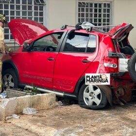 Câmera registra motorista embriagado batendo em árvore em Maringá Foto 2 Fotos de Câmera registra motorista embriagado batendo em árvore em Maringá