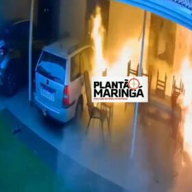Explosão de botijão de gás em residência é flagrada por câmeras de segurança em Maringá Foto 8 Fotos de Explosão de botijão de gás em residência é flagrada por câmeras de segurança em Maringá