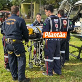 Menino de 13 anos é socorrido de helicóptero após ser atropelado em Maringá Foto 6 Fotos de Menino de 13 anos é socorrido de helicóptero após ser atropelado em Maringá