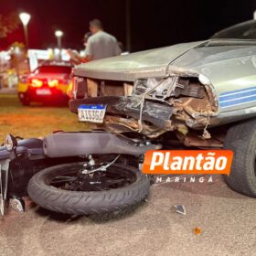 Moto é arrastada por carro após acidente em Maringá Foto 3 Fotos de Moto é arrastada por carro após acidente em Maringá