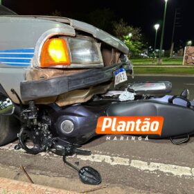 Moto é arrastada por carro após acidente em Maringá Foto 4 Fotos de Moto é arrastada por carro após acidente em Maringá
