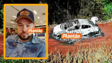 Fotos de Corpo encontrado carbonizado dentro de carro em Mandaguaçu, pode ser de homem que está desaparecido em Maringá