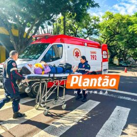 Fotos de Jovem fica ferida em acidente de trânsito em Maringá