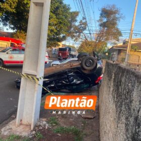 Acidente no Jardim América deixa veículo capotado e uma pessoa ferida Foto 6 Fotos de Acidente no Jardim América deixa veículo capotado e uma pessoa ferida