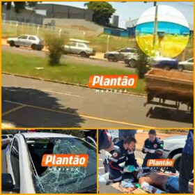 Câmera de segurança registra homem sendo atropelado em Maringá, a vítima foi socorrida em estado gravíssimo Foto 8 Fotos de Câmera de segurança registra homem sendo atropelado em Maringá, a vítima foi socorrida em estado gravíssimo