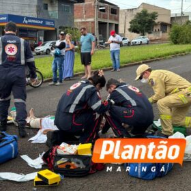 Motociclista é intubado e socorrido em estado gravíssimo após acidente com caminhonete em Maringá Foto 3 Fotos de Motociclista é intubado e socorrido em estado gravíssimo após acidente com caminhonete em Maringá