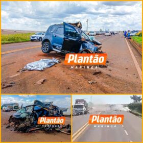 Câmera registra colisão entre carro e caminhão que deixou uma mulher morta na PR-317 Foto 2 Fotos de Câmera registra colisão entre carro e caminhão que deixou uma mulher morta na PR-317