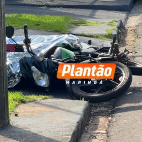 Câmera registra homem com antecedentes criminais sendo executado a tiros enquanto andava de moto em Maringá Foto 4 Fotos de Câmera registra homem com antecedentes criminais sendo executado a tiros enquanto andava de moto em Maringá