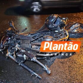 Colisão entre ônibus e motocicleta deixa motociclista ferido em Maringá Foto 2 Fotos de Colisão entre ônibus e motocicleta deixa motociclista ferido em Maringá