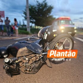 Motociclista sofre ferimentos graves em acidente na Avenida Carlos Borges, em Maringá Foto 2 Fotos de Motociclista sofre ferimentos graves em acidente na Avenida Carlos Borges, em Maringá