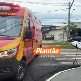 Motorista avança sinal vermelho e colide com motociclista em Maringá Foto 3 Fotos de Motorista avança sinal vermelho e colide com motociclista em Maringá