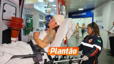 Fotos de Mulher é agredida a coronhadas pelo ex e socorrida com suspeita de traumatismo craniano em Maringá