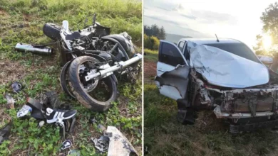 Fotos de Acidente entre Hilux e motocicleta deixa um morto no Paraná