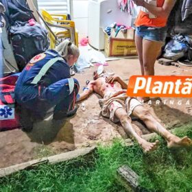 Homem é baleado em frente de casa e socorrido em estado gravíssimo em Maringá Foto 3 Fotos de Homem é baleado em frente de casa e socorrido em estado gravíssimo em Maringá
