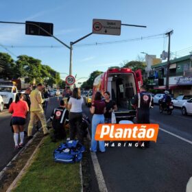 Menino de 10 anos é atropelado por moto ao cruzar avenida em Maringá - câmera registrou acidente Foto 4 Fotos de Menino de 10 anos é atropelado por moto ao cruzar avenida em Maringá - câmera registrou acidente