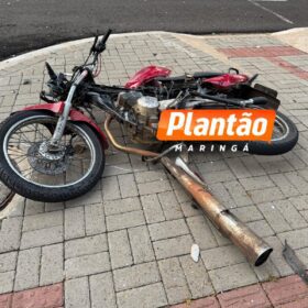 Motociclista é arremessado após carro avança preferencial em Maringá Foto 2 Fotos de Motociclista é arremessado após carro avança preferencial em Maringá