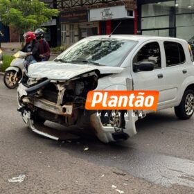 Motociclista é arremessado após carro avança preferencial em Maringá Foto 3 Fotos de Motociclista é arremessado após carro avança preferencial em Maringá