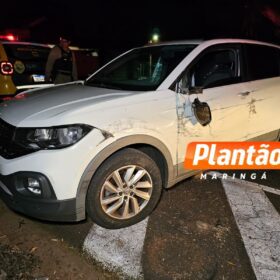 Motorista com suspeita de embriaguez capota carro após bater em veículo estacionado em Maringá Foto 2 Fotos de Motorista com suspeita de embriaguez capota carro após bater em veículo estacionado em Maringá