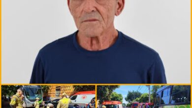 Fotos de Idoso passa mal ao volante e morre após colidir de frente com ônibus