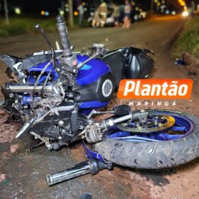 Vídeo mostra acidente grave entre moto e carro no Jardim Aclimação, em Maringá Foto 3 Fotos de Vídeo mostra acidente grave entre moto e carro no Jardim Aclimação, em Maringá