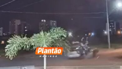 Fotos de Vídeo mostra acidente grave entre moto e carro no Jardim Aclimação, em Maringá