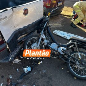 Adolescente fica ferido após bater mobilete contra carro em Maringá Foto 2 Fotos de Adolescente fica ferido após bater mobilete contra carro em Maringá