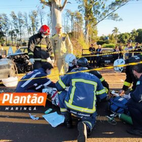 Colisão frontal na PR-455 deixa um morto e quatro feridos, um em estado grave Foto 2 Fotos de Colisão frontal na PR-455 deixa um morto e quatro feridos, um em estado grave
