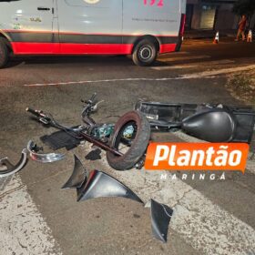 Câmera de segurança registra acidente envolvendo moto elétrica e ônibus da TCCC em Maringá Foto 3 Fotos de Câmera de segurança registra acidente envolvendo moto elétrica e ônibus da TCCC em Maringá