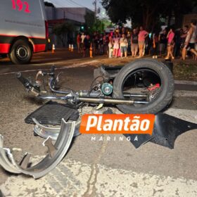 Câmera de segurança registra acidente envolvendo moto elétrica e ônibus da TCCC em Maringá Foto 4 Fotos de Câmera de segurança registra acidente envolvendo moto elétrica e ônibus da TCCC em Maringá