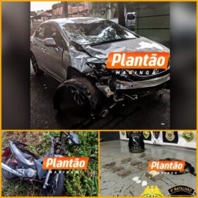 Motociclista foge da polícia, causa grave acidente e é intubado em Maringá Foto 1 Fotos de Motociclista foge da polícia, causa grave acidente e é intubado em Maringá