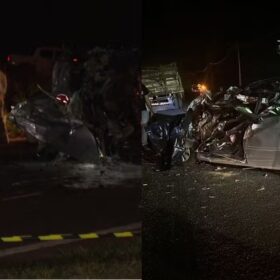 Motorista bate carro na traseira de caminhão e morre na BR-376 Foto 1 Fotos de Motorista bate carro na traseira de caminhão e morre na BR-376