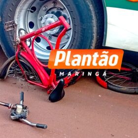 Fotos de Ciclista sobrevive após ter bicicleta esmagada por ônibus em Sarandi