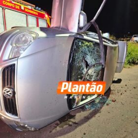 Fotos de Câmera registra acidente que matou idosa no Contorno Sul de Maringá