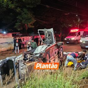 Fotos de Câmera registra acidente que matou idosa no Contorno Sul de Maringá