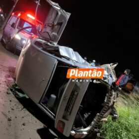 Fotos de Câmera registra acidente que matou idosa no Contorno Sul de Maringá