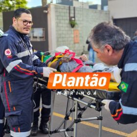 Fotos de Câmera registra homem sendo atropelado por motocicleta em Maringá
