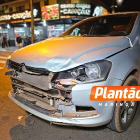 Motoboy fica gravemente ferido após carro avançar preferencial em Maringá Foto 2 Fotos de Motoboy fica gravemente ferido após carro avançar preferencial em Maringá