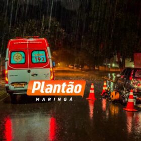 Motociclista sofre traumatismo craniano em acidente grave em Maringá Foto 1 Fotos de Motociclista sofre traumatismo craniano em acidente grave em Maringá